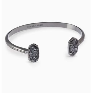Kendra Scott Elton gunmetal drusy bracelet
